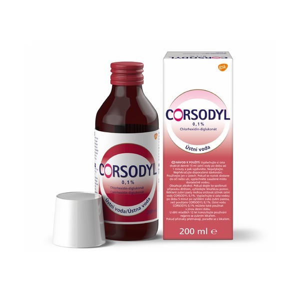 Corsodyl Mundspülung 0,1% CHX 200 ml