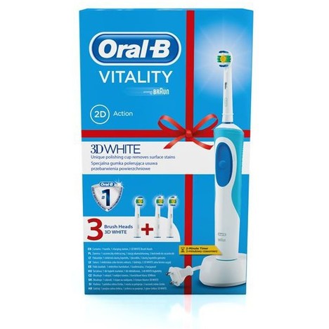 Braun Oral B Vitality 3D White D12.513 Zahnbürste + Aufsteckbürsten 3D White 2St