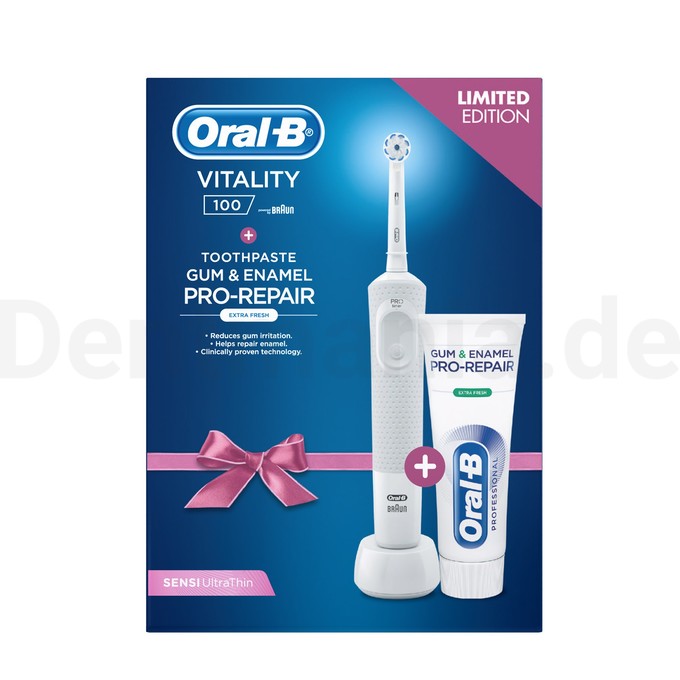 Oral-B Vitality 100 Sensi UltraThin Zahnbürste + Zahncreme 75 ml