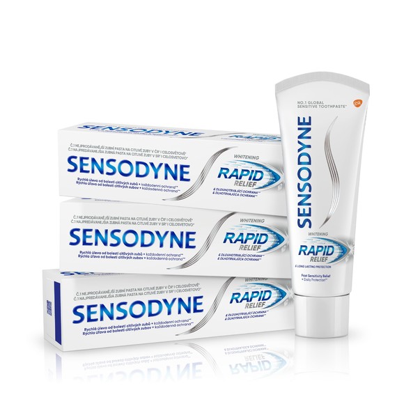 Sensodyne Rapid Whitening Zahnpasta 3x75 ml