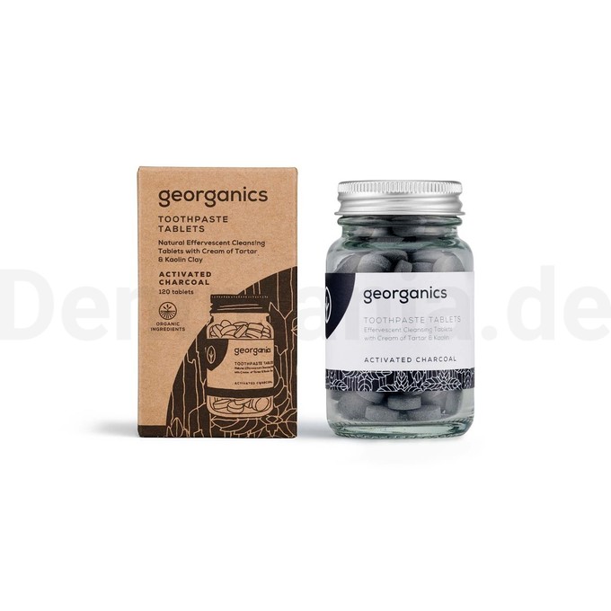 Georganics Activated Charcoal Zahnpasta in Tabletten 120 St.