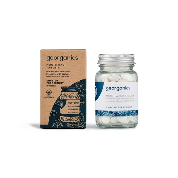 Georganics English Peppermint Mundwasser in Tabletten 180 St.