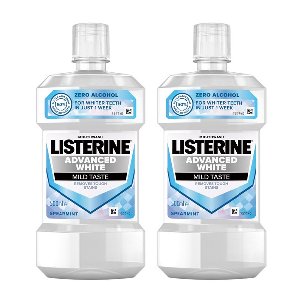 Listerine Advanced White Mild Taste Mundspülung 2x500 ml