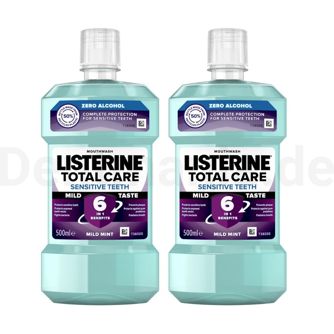 Listerine Total Care Sensitive Teeth Mild Taste Mundspülung 2x500 ml
