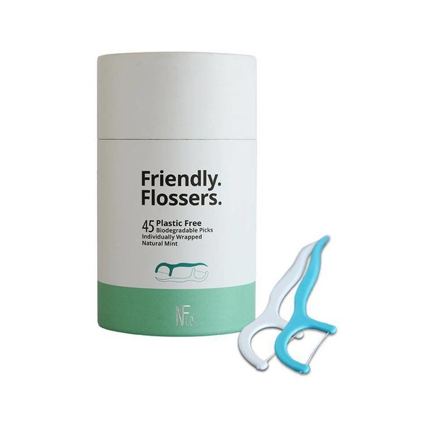 The Natural Family Co. Friendly Flossers Zahnseide 45 St.
