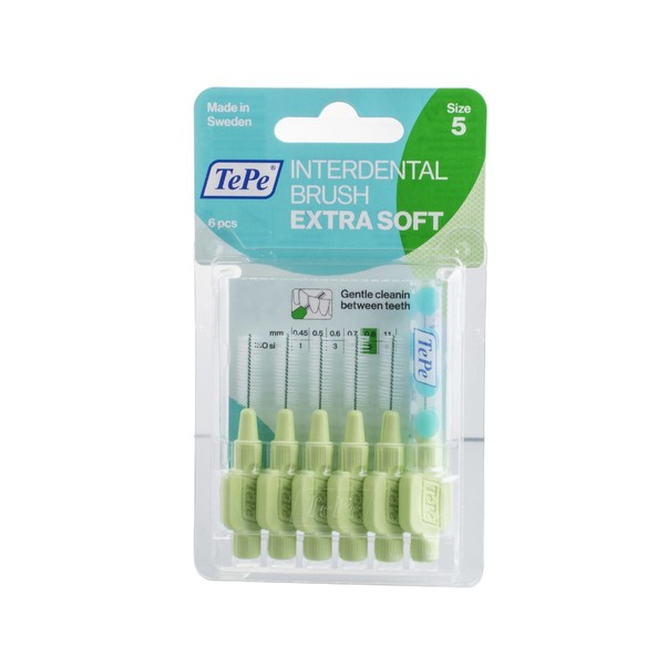 TePe Extra Soft 0,8 Interdentalbürste grün 6 St.