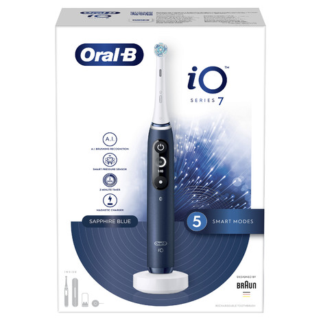 Oral-B iO Series 7 Sapphire Blue magnetische Zahnbürste