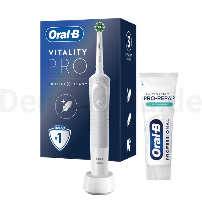 Oral-B Vitality PRO White Elektrische Zahnbürste + Zahnpasta