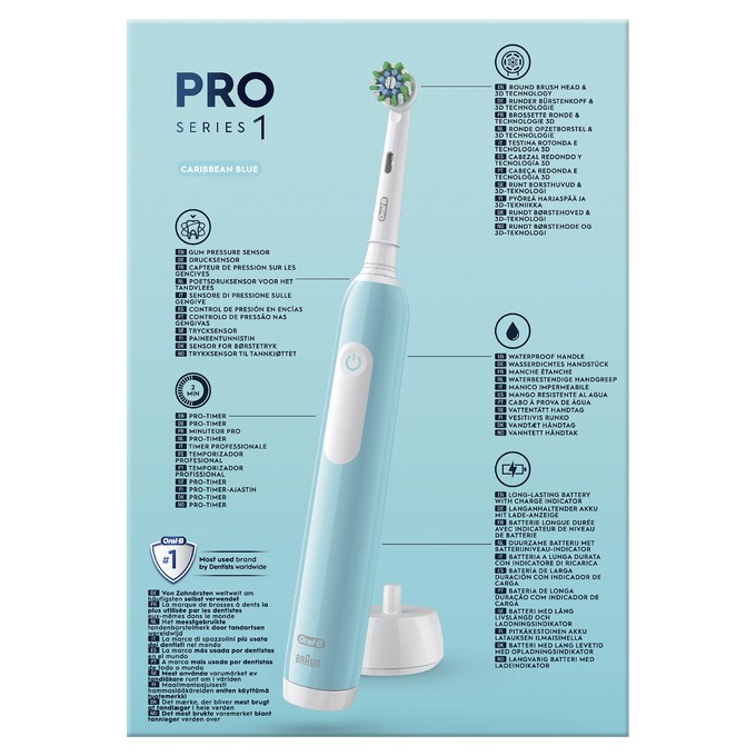 Oral-B PRO Series 1 Caribbean Blue Elektrische Zahnbürste