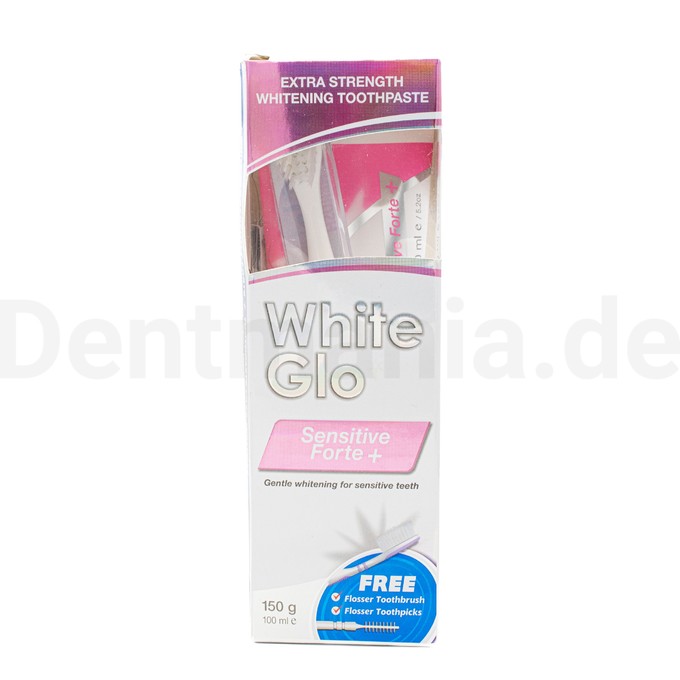 White Glo Sensitive Forte Zahnpasta 100 ml + Zahnbürste