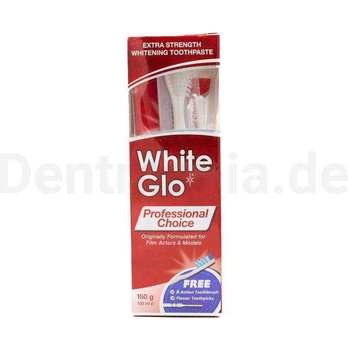 White Glo Professional Choice Zahnpasta 100 ml + Zahnbürste