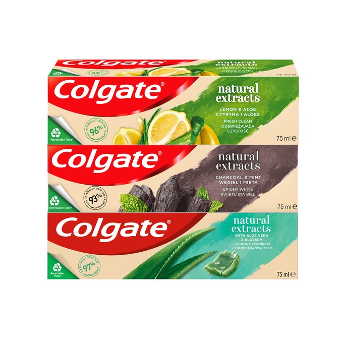 Colgate Natural Extract Mix Zahnpasta 3×75 ml