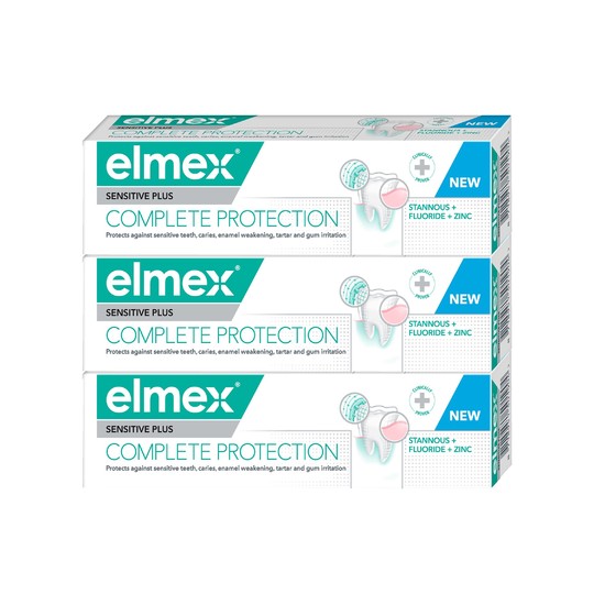 Elmex Sensitive Plus Complete Protection Zahnpasta 3x75 ml