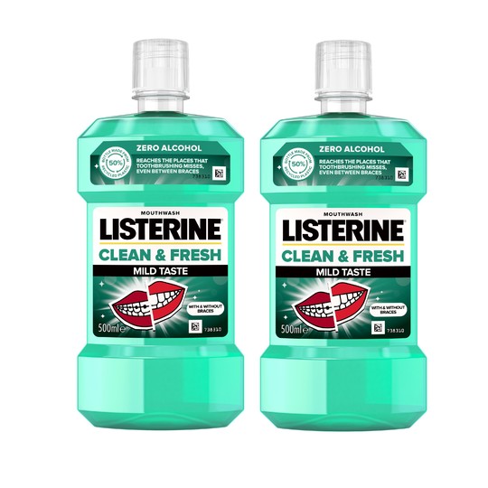 Listerine Clean & Fresh Mild Taste Mundspülung 2x500 ml