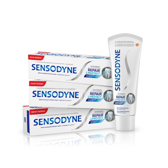 Sensodyne Repair & Protect Deep Repair Whitening Zahnpasta 3x75 ml