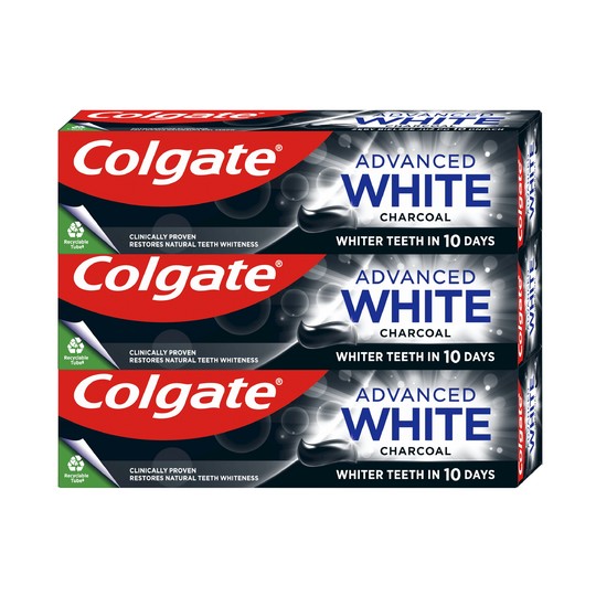 Colgate Advanced White Charcoal Zahnpasta 3x75 ml