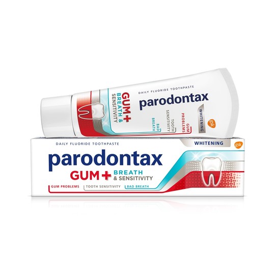 Parodontax Gum + Breath & Sensitivity Whitening Zahnpasta 75 ml